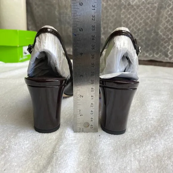 Sam Edelman Willette Heels Women 6.5 Chocolate Patentcore Office Chic