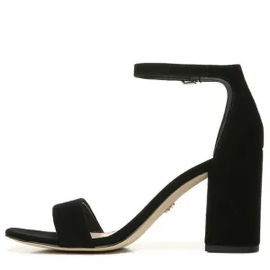 SAM EDELMAN WOMEN'S DANIELLA SANDAL, BLACK SUEDE, 7 M US