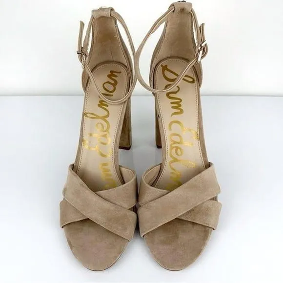 Sam Edelman Women's Tan Heels Sandals Size 11
