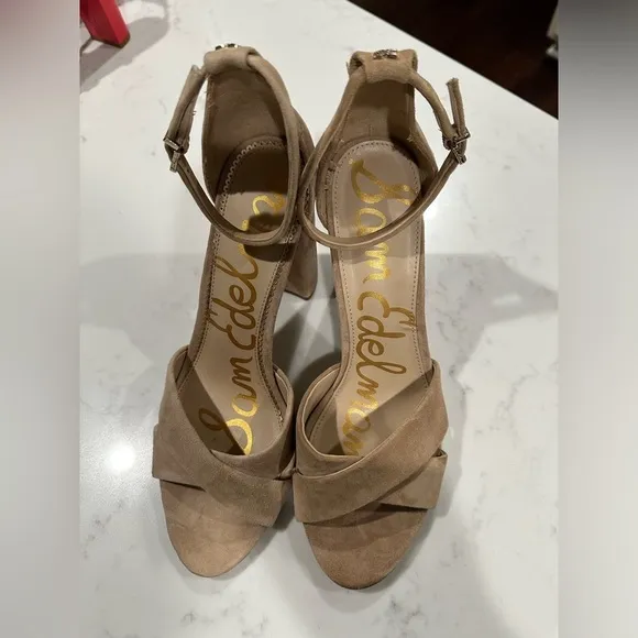 Sam Edelman Women's Tan Heels Sandals Size 11