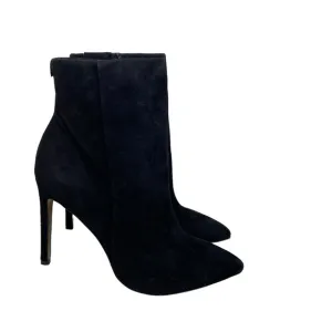 Sam Edelman Wrenley Heeled Boots Black Suede Leather 9