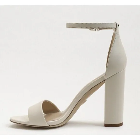 SAM EDELMAN Yaro Ankle Strap Sandal Size 10 Ivory NWT Wedding Formal Heel