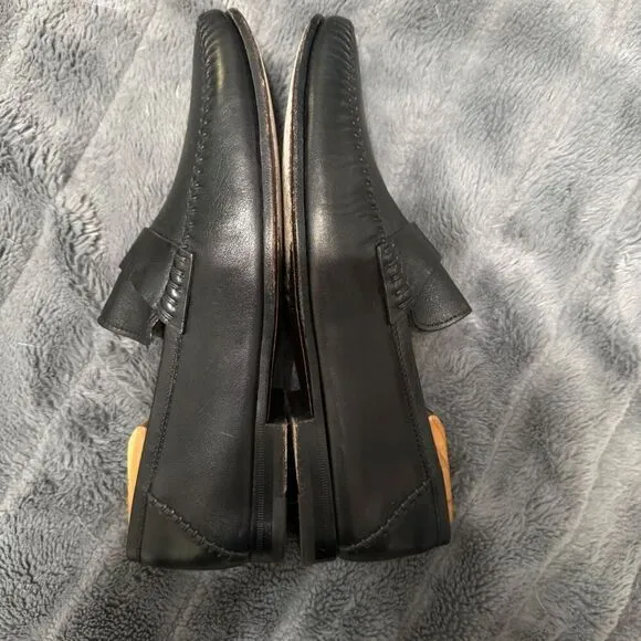 Santoni Men’s Leather Black Dress Shoes Size 9.5