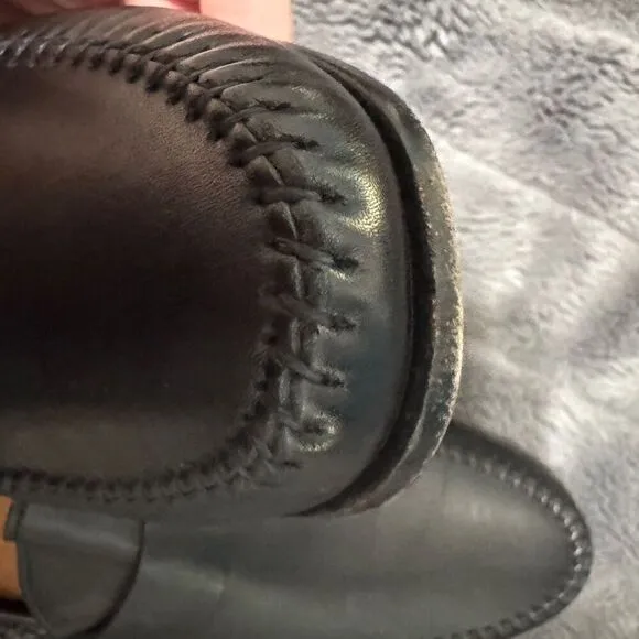Santoni Men’s Leather Black Dress Shoes Size 9.5