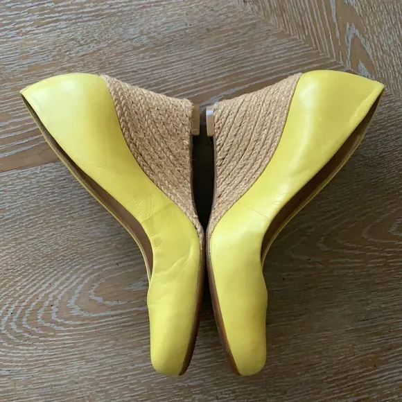 SCHUTZ Espadrille Leather Wedge Pumps Shoes 5