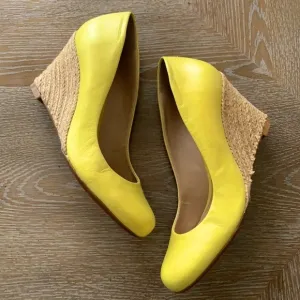 SCHUTZ Espadrille Leather Wedge Pumps Shoes 5