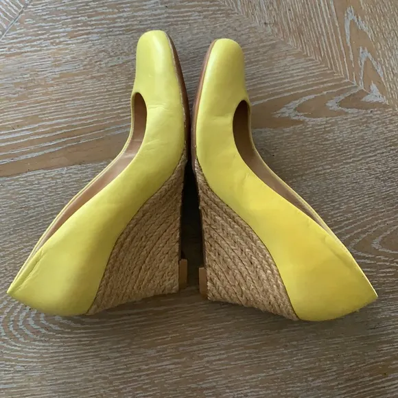 SCHUTZ Espadrille Leather Wedge Pumps Shoes 5