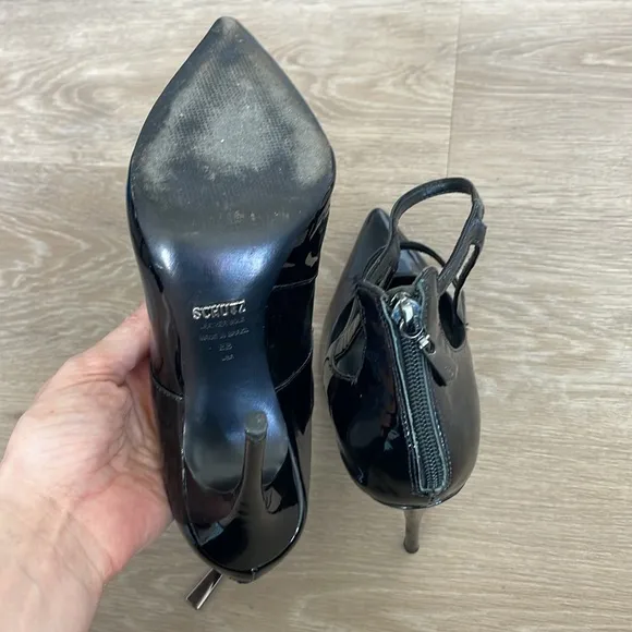 Schutz Madeline Elegant Black Stiletto Heels size 7.5