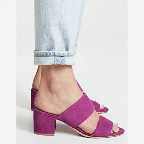 Schutz Rashne Double Strap Suede Sandals