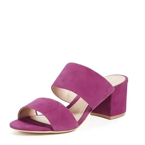 Schutz Rashne Double Strap Suede Sandals