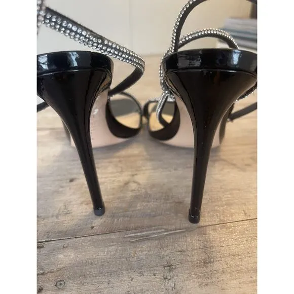 Schutz Womens Altina Glam Black Dressy Heels Shoes 11 NEW!