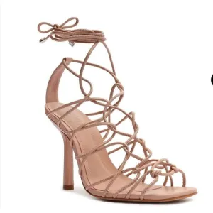 SCHUTZ Heyde Nappa Leather Strappy Heeled Sandal