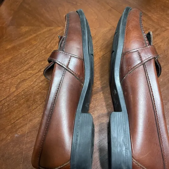Sebago Lites Loafer Dress Shoes Brown Leather Kiltie Buckle  Men's 11 M USA