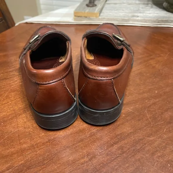 Sebago Lites Loafer Dress Shoes Brown Leather Kiltie Buckle  Men's 11 M USA