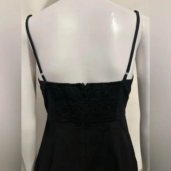 Selfie Sz M Floral Colorful Embroidery Black Boho Chic Mini Dress Festival Party