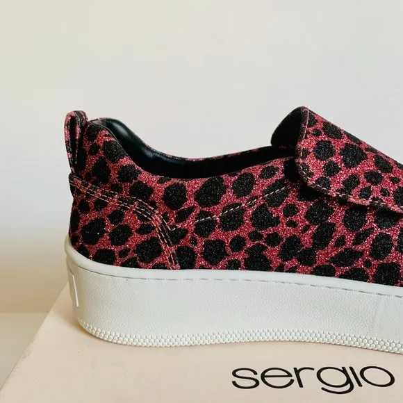 SERGIO ROSSI SHOES SR1 ADDICT GLITTER OCELOT NEW IN BOX W DUST BAG MADE IN ITALY