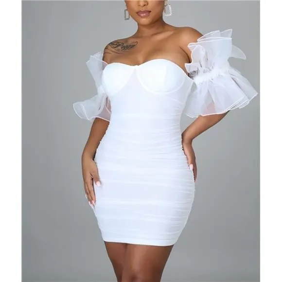 SEXY Bodycon Dress for Women White
