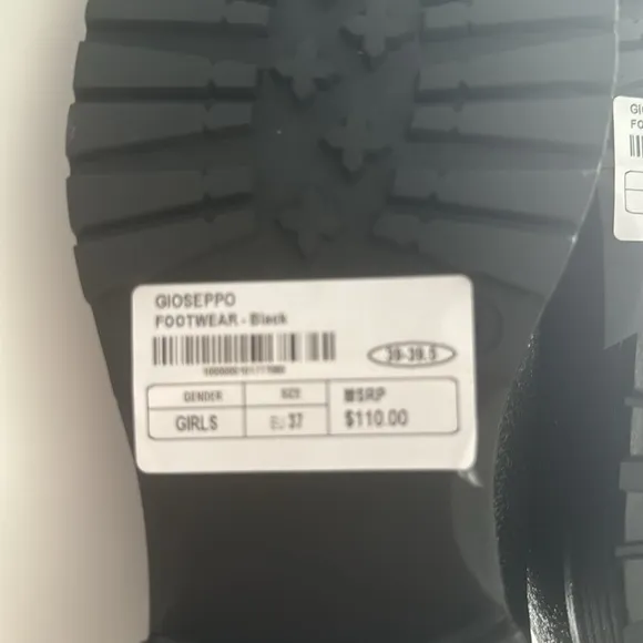 Shoes for Girls Gioseppo Collection black glitter size 37 back to school