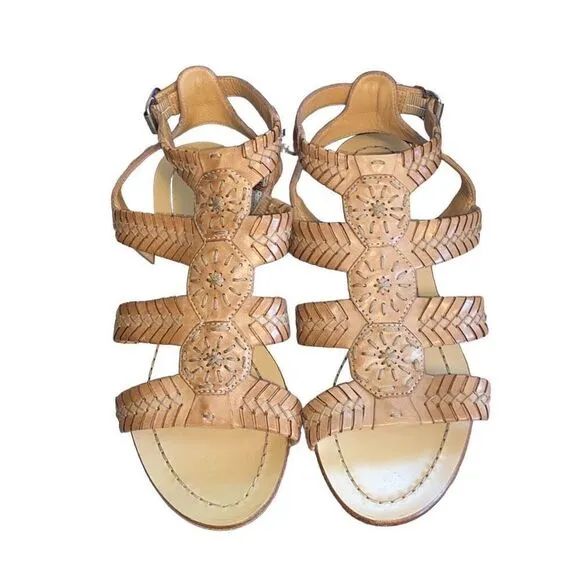 Sigerson Morrison EUC Rebecca 22 Knots Gladiator￼Leather Sandal Retail $360 Sz 6