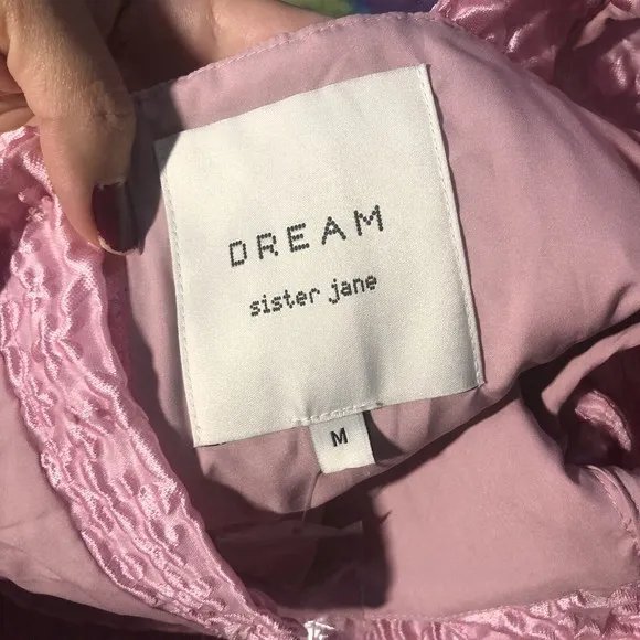 Sister Jane Dream Cassie Puff Sleeve Barbiecore Mini Dress M