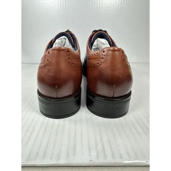 Size 11 Mens Cole Haan Grand  British Tan Dress Wingtip Oxford Shoes C37330 NEW