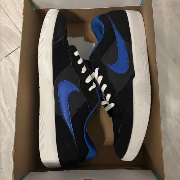 Size 12- Nike Force 58 SB Black Hyper Royal Shoes