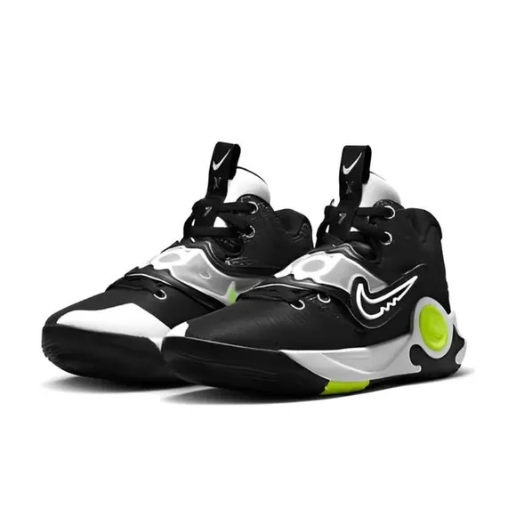 Size-12 Nike Mens KD Trey 5 X Basketball Shoes Black White Volt DD9538-007