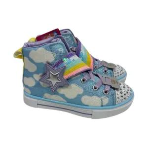 Skechers Toddler Girl’s Size 11 Blue Shooting Stars Brights Twinkle Toes Shoes