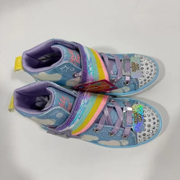 Skechers Toddler Girl’s Size 11 Blue Shooting Stars Brights Twinkle Toes Shoes