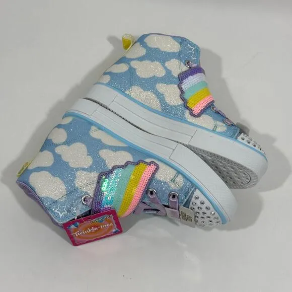 Skechers Toddler Girl’s Size 11 Blue Shooting Stars Brights Twinkle Toes Shoes