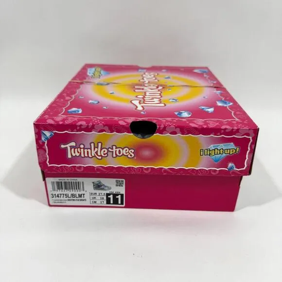 Skechers Toddler Girl’s Size 11 Blue Shooting Stars Brights Twinkle Toes Shoes