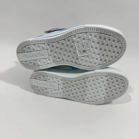 Skechers Toddler Girl’s Size 11 Blue Shooting Stars Brights Twinkle Toes Shoes
