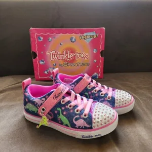 Skechers Twinkle Toes Light Up Dinosaur Charm Girl Shoes 11.5