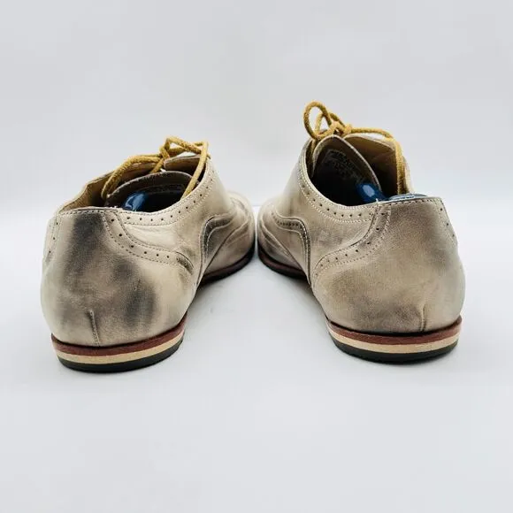 Sorel Shoes Mens 12.5 Gray Leather Wingtip Oxford Madson Brogue Dress Shoes