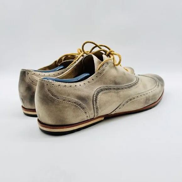 Sorel Shoes Mens 12.5 Gray Leather Wingtip Oxford Madson Brogue Dress Shoes