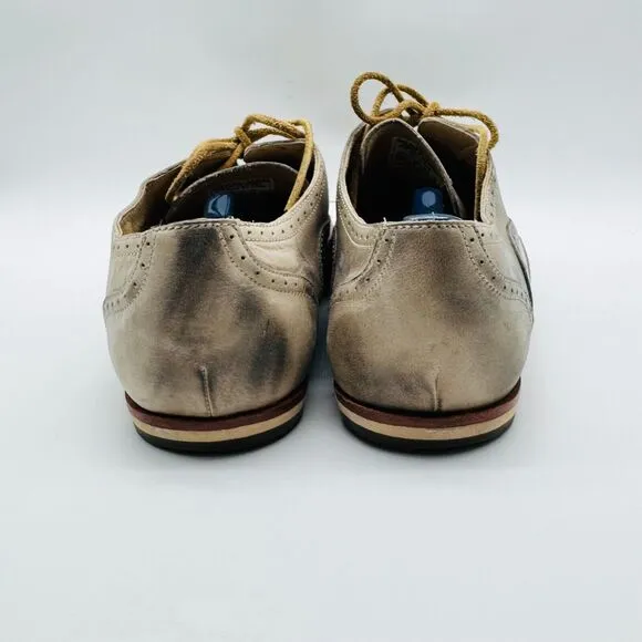 Sorel Shoes Mens 12.5 Gray Leather Wingtip Oxford Madson Brogue Dress Shoes