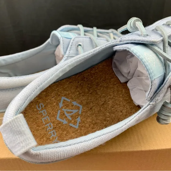 Sperry Crest Vibe Lace Shimmer Blue Women's Various Sizes