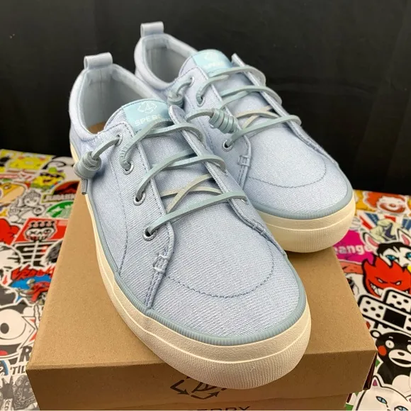 Sperry Crest Vibe Lace Shimmer Blue Women's Various Sizes
