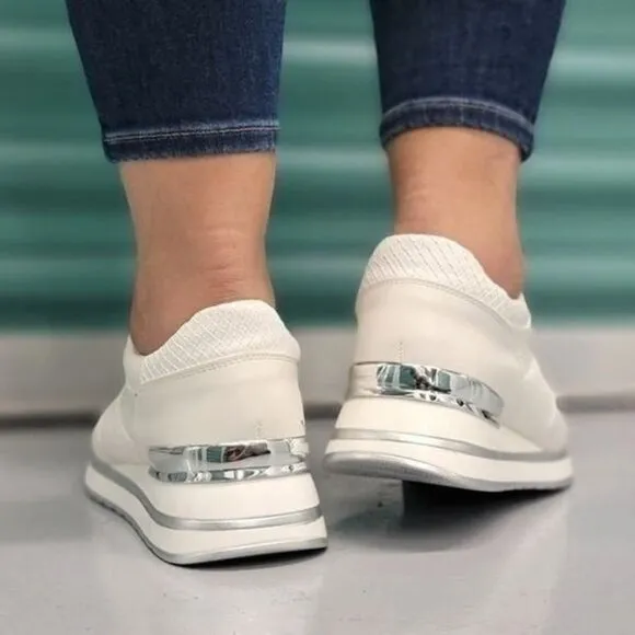 Sports‎ Women's Lace-up White Sneakers