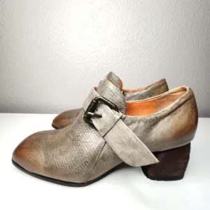 Spring Step L’Artiste Grey Leather Mercedez  Pumps Shoes- Sz 40..US Size 9.5