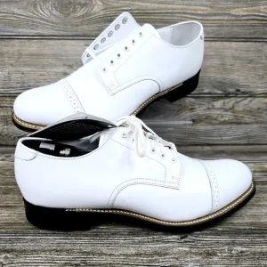 Stacy Adams Men Dress Classic Cap Toe Oxford Lace Shoes White Madison Men's 8D
