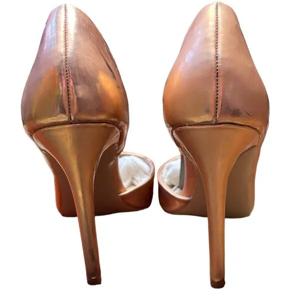 Steve Madden Gold Metallic Heel Stiletto Shoes Women's Size 8.5 NWB