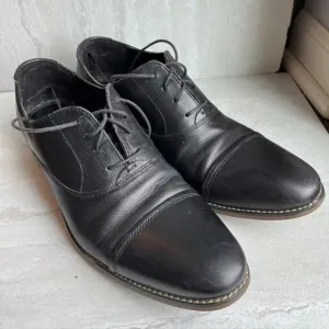 Steve Madden Men’s Black Oxford Dress Shoes FINNCH 10.5