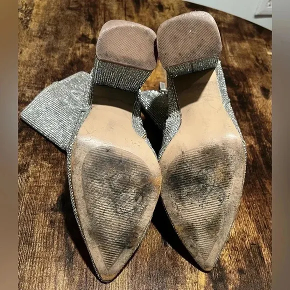 Steve Madden | NOTICED-R silver disco bootie. Size: 10.