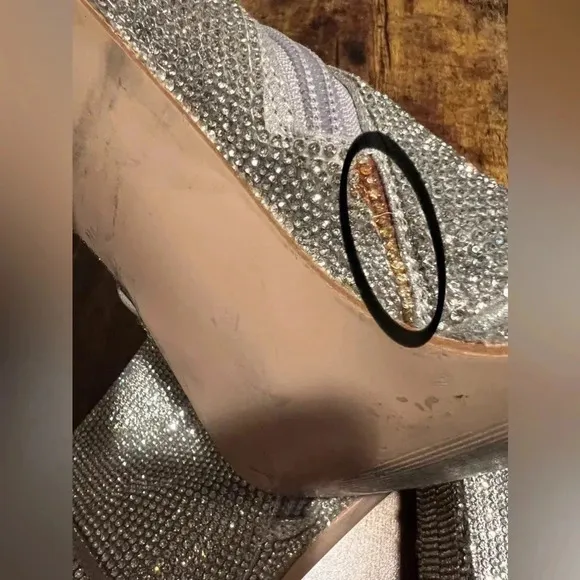Steve Madden | NOTICED-R silver disco bootie. Size: 10.