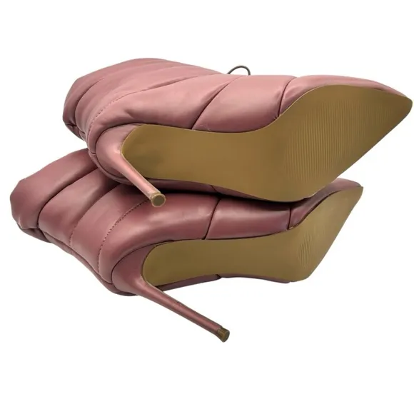 STEVE MADDEN Pink Cloak Mid Calf Stiletto Boot | US 8