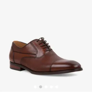 Steve Madden Proctr wingtip Oxfords shoes 10.5 brown tan classic elegant leather