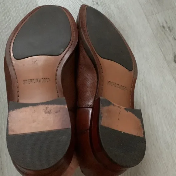 Steve Madden Proctr wingtip Oxfords shoes 10.5 brown tan classic elegant leather