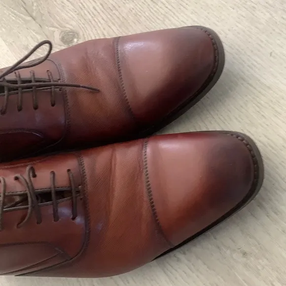 Steve Madden Proctr wingtip Oxfords shoes 10.5 brown tan classic elegant leather