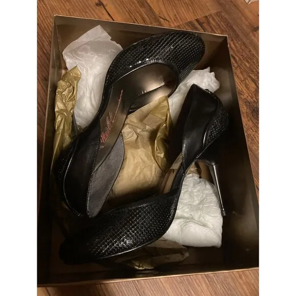 Steve Madden Sequin Pumps Heels Shoe Black Women Size 8 US New In Box